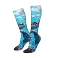 thumbnail image 3 of Salouo Colorful Underwater Plant Turtle Print Women's Men's Ankle Socks 1-pack Casual Athletic Socks for Unisex Adult Moisture-Wicking Socks for Daily Wear/Running/Sport, 3 of 8