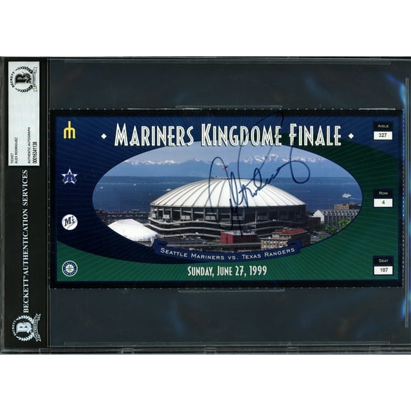 Alex Rodriguez Autographed June 27th, 1999 Ticket Seattle Mariners Last Game in Kingdome Beckett BAS #16341138