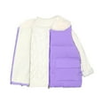 thumbnail image 4 of Girls' Winter Puffer Vest Warm Stand Collar Thick Cotton Coat Toddler Kid Cropped Sleeveless Jacket, Purple 2 Years, 4 of 7