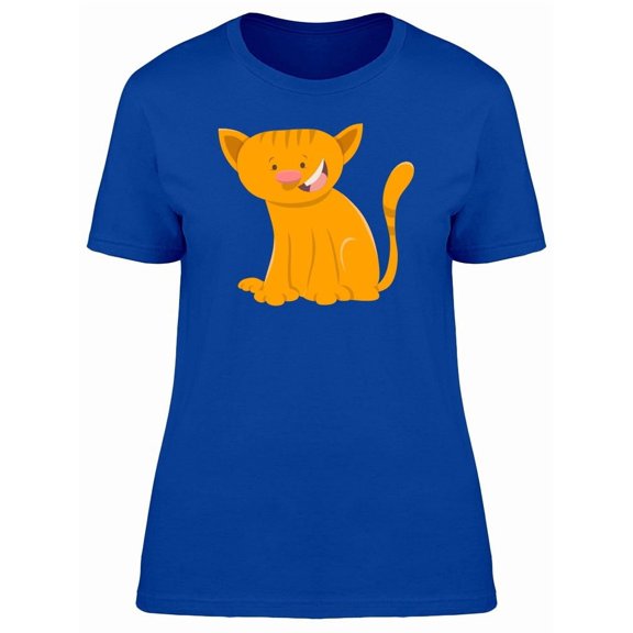Cool Yellow Kitten Cartoon Tee Women's -Image by Shutterstock