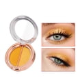 thumbnail image 1 of Timipoo Sombra de ojos de doble color, paleta de maquillaje de ojos de alto pigmento, sombra de ojos de metal con brillo mate, sombra de ojos de color resistente al agua y duradera (07 # amarillo aman, 1 of 5