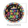 thumbnail image 3 of Bookk Mexican Style Paper Plates And Napkins A Mexican Style Striped Disposable Cutlery Perfect For May Day Birthday Party Decorations, 3 of 5