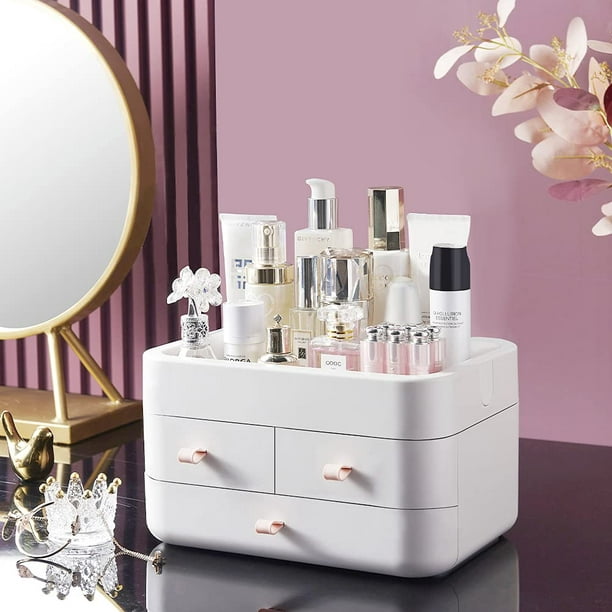 MIUOPUR Makeup Organizer for Vanity, Large Capacity Desk Organizer with  Drawers for Cosmetics, Lipsticks, Jewelry, Nail Care, Skincare, Ideal for