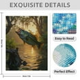 thumbnail image 3 of Diamond Art Kit for Adults, Jumping Bass Sunset River Scene Diamond Painting for Adults Beginners, 5D DIY Diamond Art Painting Kits, Colorful Diamond Painting Craft for Home Decor 12x16, 3 of 7