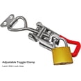 thumbnail image 5 of 4003 Toggle Latch Clamp 304 Stainless Steel Adjustable Draw Latch with Lock Hole, Heavy Duty Toggle Clamp for Tool Box, Smoker Lid, 5 of 7
