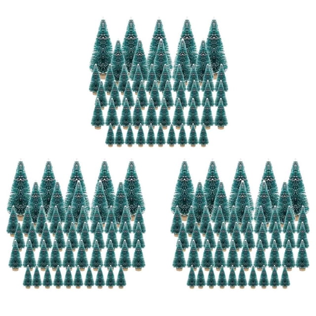 150 Pieces Series Miniature Artificial Christmas Tree Snow Frost Christmas Pines DIY Party Decoration Crafts