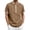 Brown, variant on Tfken Summer Casual Tshirts Shirts For Men Solid Color Crewneck Short Sleeve Tops With Button Fashion Breathable Daily Wear Male T-Shirts Classic Black