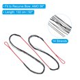 thumbnail image 2 of Bow String Replacement, 14 Strands Recurve Bowstring with Nock Point for AMO 56" Recurve Bow, Red-Black, 2 of 6