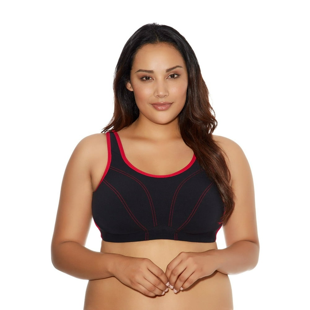 Goddess Women's PlusSize Soft Cup Sports Bra, 48C, BLACK Walmart