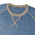 thumbnail image 7 of Raglan Shirts for Men Colorblock Pullover Casual Long Sleeve Tops Crewneck Fall Spring Winter Basic Tees (2XL, Blue|Solid), 7 of 7