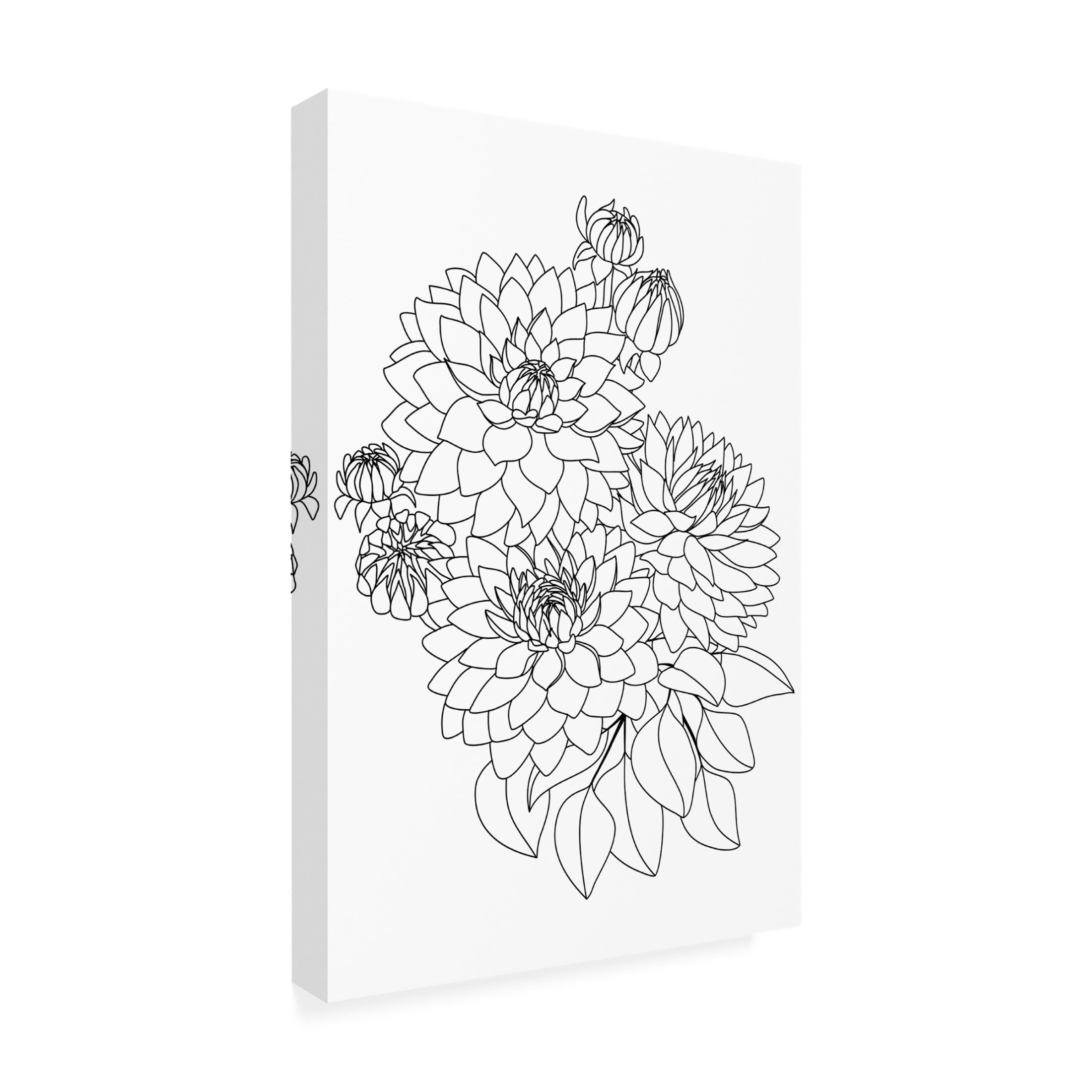 Trademark Fine Art Rosana Laiz Blursbyai Pacey bouquet in black and white Canvas Wall Art