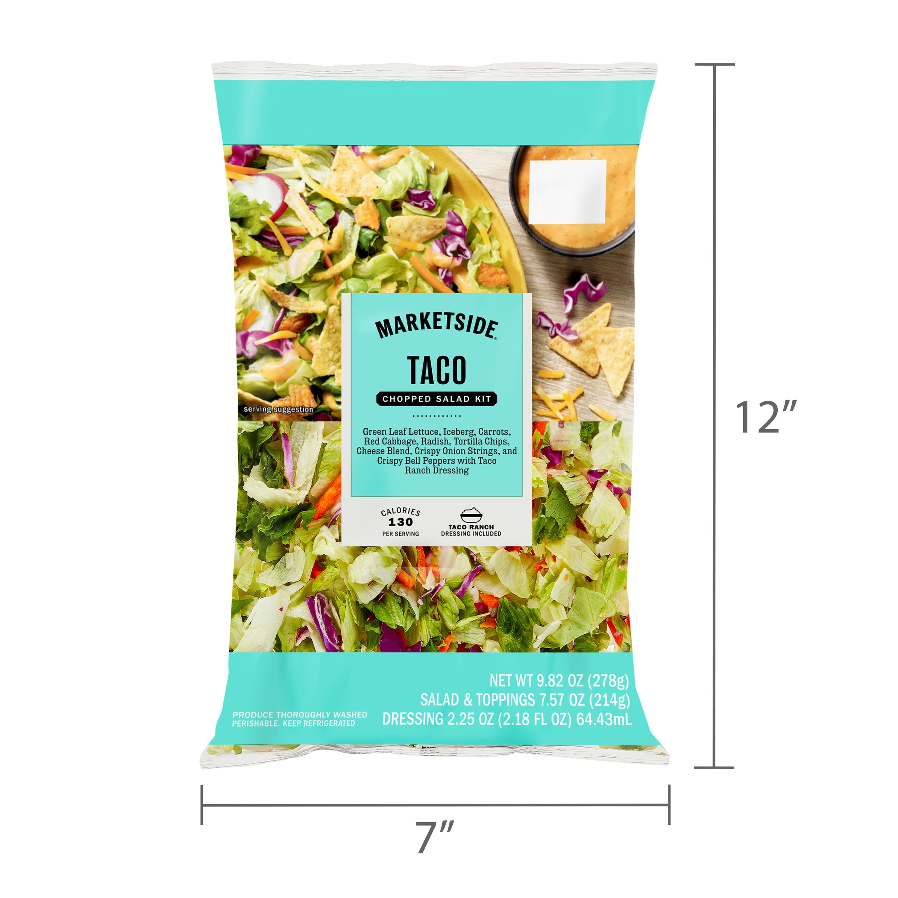 Marketside Taco Chopped Salad Kit, 9.82 oz Bag