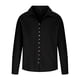 thumbnail image 4 of pstuiky camisa de manga larga para hombre, Camisa de manga larga con cuello vuelto y botones sólidos para hombre Tops de talla grande para hombre xxxl, 4 of 6