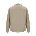 thumbnail image 3 of LEBONYARD Mens Hoodies Pullover,Tops for Men 2024,Men Button Style Solid Color Stand Collar Long Sleeves Small Squares Sweater Khaki XL, 3 of 7