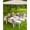 thumbnail image 4 of Fsddascl Brown Geometric Outdoor Tablecloth - 60x120 Inch Rectangle Dining Table Cover, Vintage Oil Painting Contemporary Waterproof Outdoor Table Cloth with Umbrella Hole & Zipper for Picnic/Patio, 4 of 7