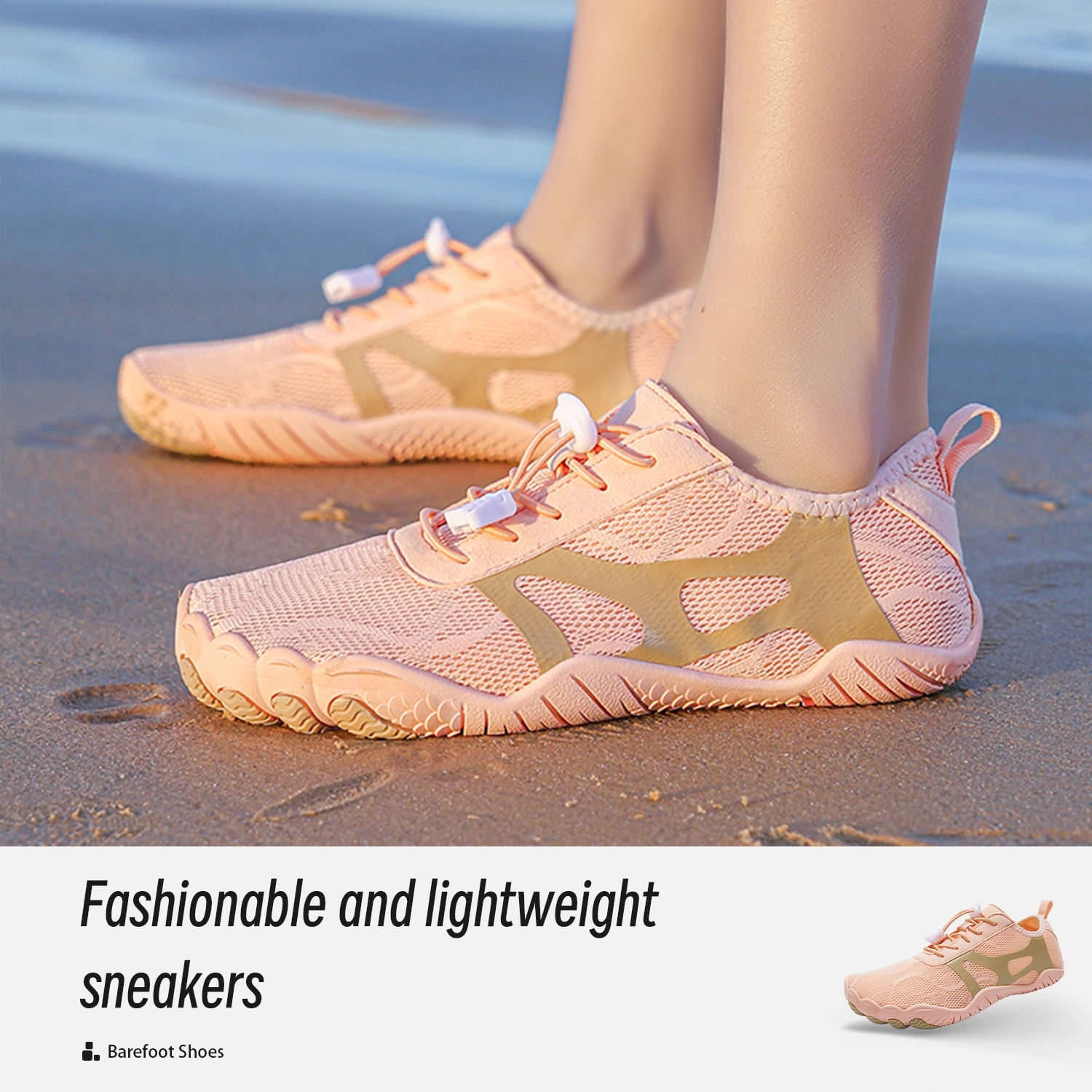 HOYUFEI Hike Barefoot Shoes for Women, Womens Water Shoes, Hiking Healthy Footwear - Wide Toe Box Non-Slip Outdoor Sports Zero Drop Shoes