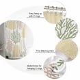 thumbnail image 5 of Sage Green Coastal Shower Curtains for Bathroom Waterproof Fabric Bath Curtains Decor Bath Tub Curtain Coral Ocean Marine Modern Sea Decorative Shower Curtain Sets with 12 Hooks, 72x72 Inch, 5 of 6