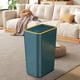 thumbnail image 5 of Bote de basura de baño con tapa | Papelera de plástico con tapa emergente de prensa | Anillo interior de bloqueo de olores | Material Duradero Engrosado | Cubo de basura estrecho que ahorra espacio, 5 of 5