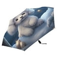 thumbnail image 4 of Cute Dog in Winter Compact Sun Umbrella Windproof Travel Umbrellas for Rain Strong Portable UV Protection, 4 of 8