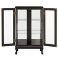 thumbnail image 3 of HIUU Small Glass Display Cabinets,Glass Curio Cabinet Display Case with Lights,China Cabinets with Doors(Black), 3 of 8