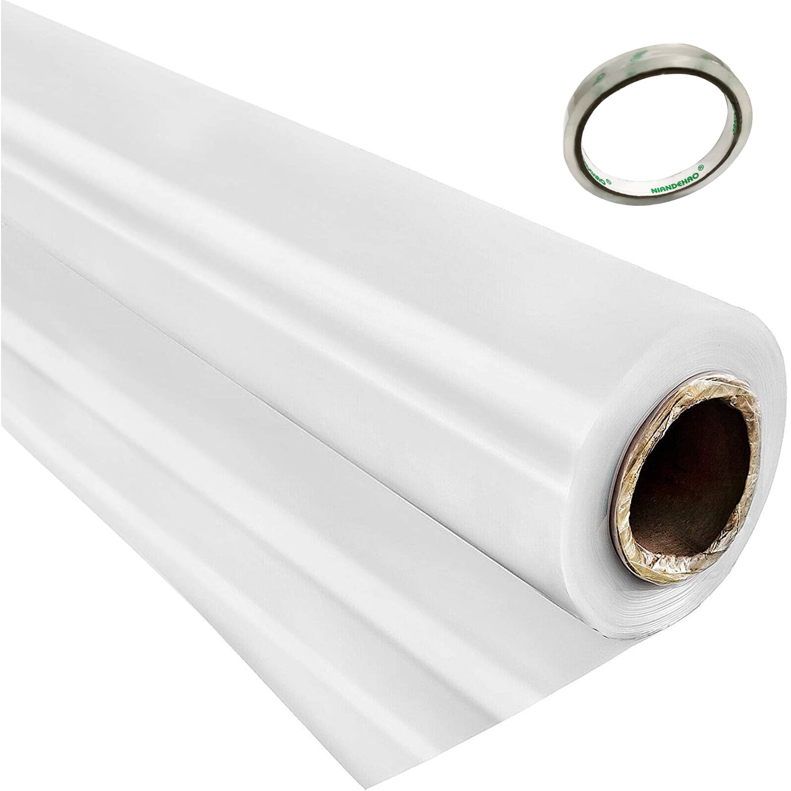 KFFKFF Greenhouse Film 16 x 25 Feet, Greenhouse Polyethylene Film 6 Mil Thick, Greenhouse Plastic Clear Plastic Film UV Resistant, Polyethylene Film for Warmth, Superior Strength and Toughness