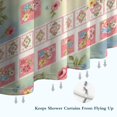 thumbnail image 6 of Pioneer Flower Floral Print Pattern Shower Curtain 84"x72", Bathroom Decorative Shower Curtain Set with 12 Hooks, Waterproof Washable, 6 of 6