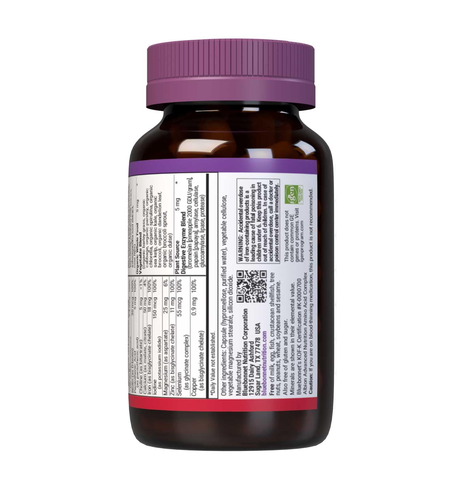 Bluebonnet Ladies One Whole Food Multiple, K2 Organic Vegetable Energy & Vitality* 60 Days