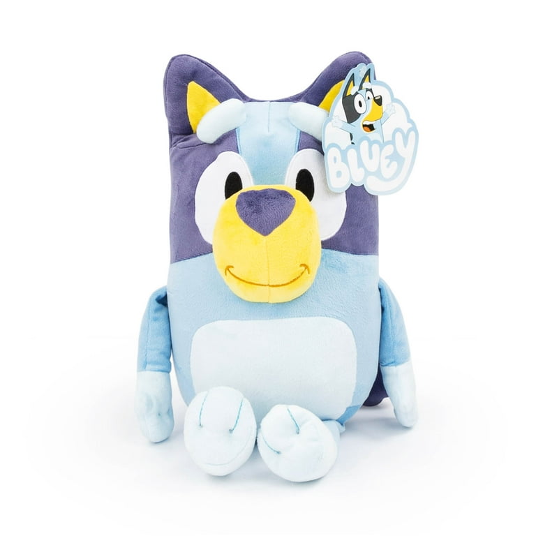 Bluey Kids Bedding Plush 17 Cuddle and Decorative Pillow Buddy Microfiber Blue BBC Walmart