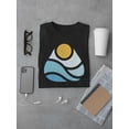 thumbnail image 3 of Sun And Blue Sea Waves Icon T-Shirt Men -Image by Shutterstock, Male Medium, 3 of 4