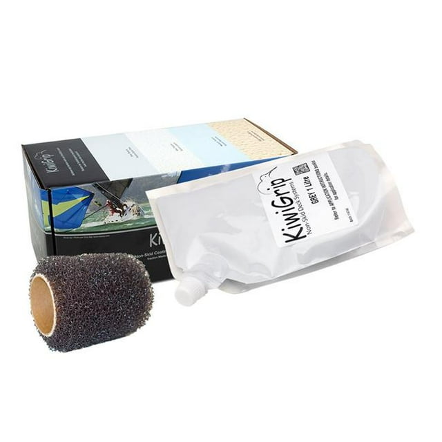 KiwiGrip KG-1GP-R 4 in. 1L Pouch with Roller, Grey