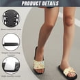 thumbnail image 6 of Psesaysky Women's Colorful Printed Beach Sandals Beach Party Comfortable Lightweight Summer House Slippers Shower Shoes Suitable for Indoor Outdoor Black Sole Size 10, 6 of 7