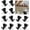 45° Louver Brackets--6Pair, variant on 6 Pair Joist Hanger for 2x4, 45° Degree Louver Brackets, Black Powder Coated Face Mount Joist Hangers, Hurricane Ties for Rafters,Tie Brackets for Floor Deck and Ceiling Joists