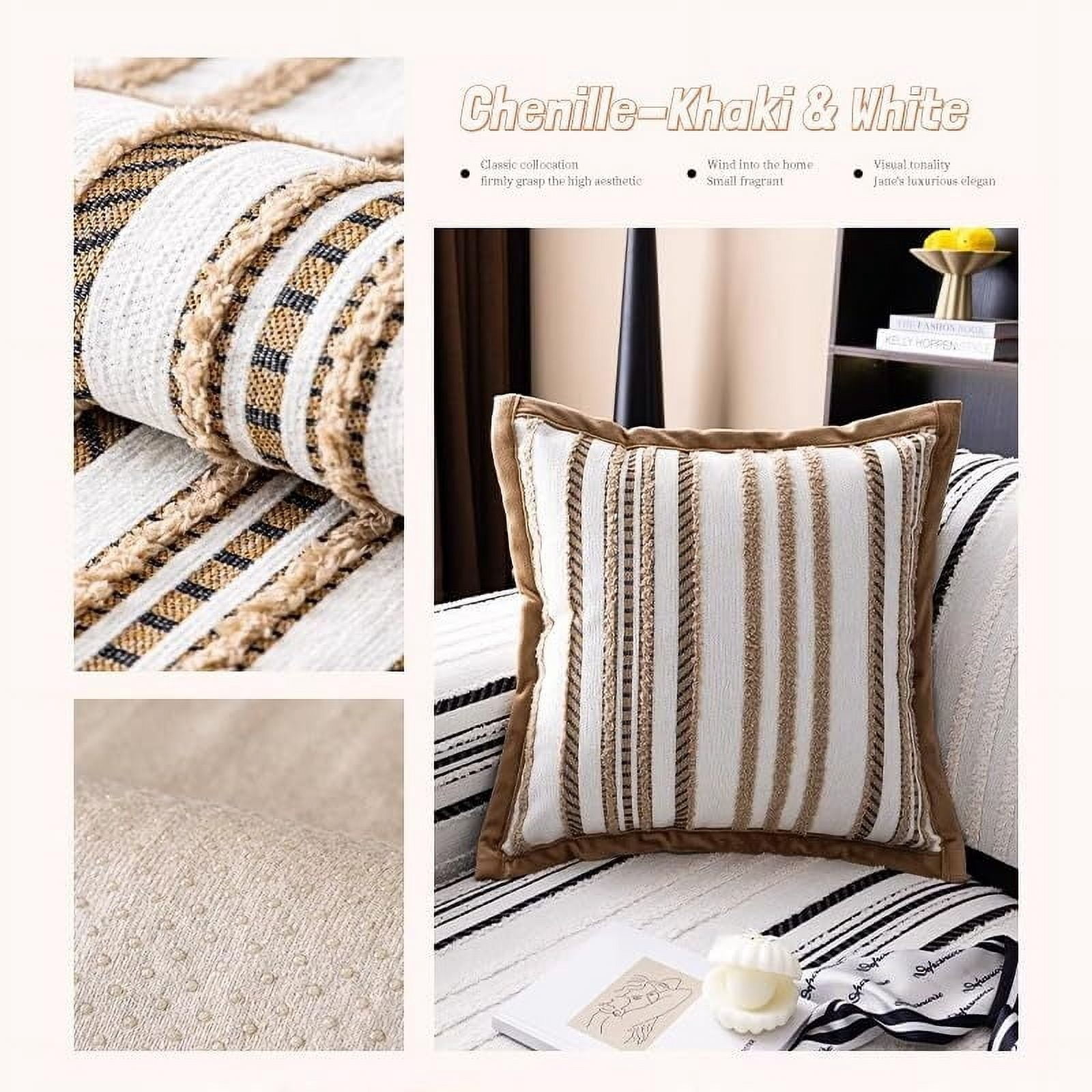 LKJYER Luxury Sectional Couch Cushion Cover for Furniture Protect,Washable Sofa Cover for Sofa,Striped Chenille Non-Slip Sofa Slipcover,Couch Protector for Dog