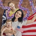 thumbnail image 6 of AZXY 4th of July Patriotic Tinsel Garland Red White Blue Star Foil Decorations 6.56Ft for Indoor Outdoor Tree Mantle Party Decor, 6 of 7