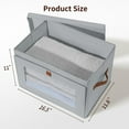 thumbnail image 3 of Large Closet Storage Organizer - Collapsible Storage Bins with Handles & Window, Decorative Storage Boxes with Lids, Fabric Storage Containers for Living Room, Dorm, 3 of 8