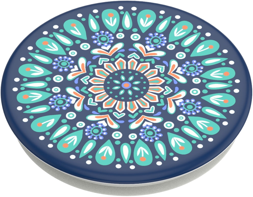 PopSockets: PopGrip with Swappable Top for Phones and Tablets - Butterfly Mandala Teal