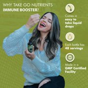 Go Nutrients Immune Booster Liquid Drops with Echinacea and Goldenseal, Gluten-Free, Non-GMO - 60 ml