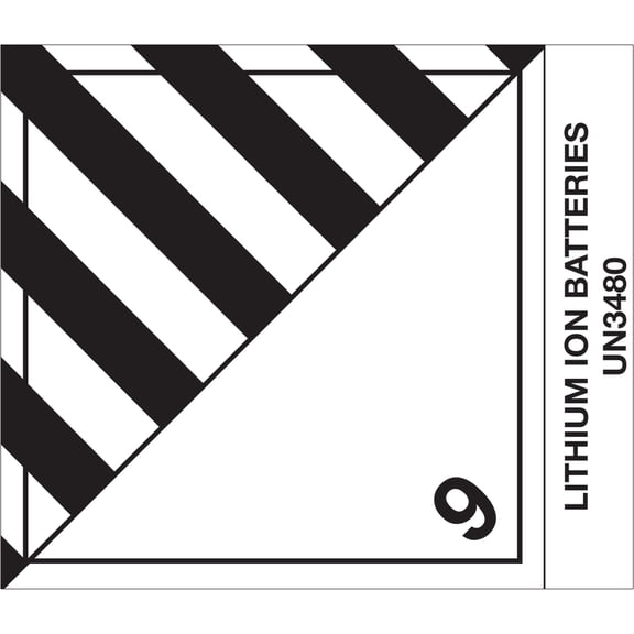 Tape Logic Labels "Lithium Ion Batteries" 4" x 4 3/4" Black/White 500/Roll DL519P2