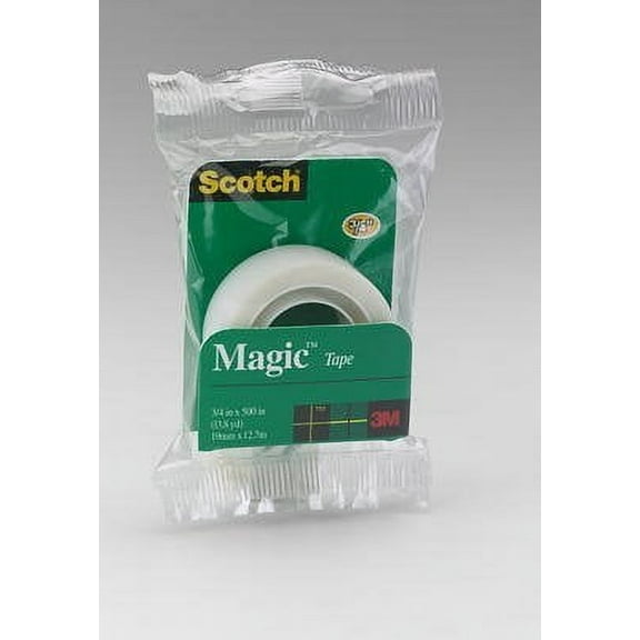3M Scotch Magic Tape - Invisible Finish - 1 Roll, 0.75 in x 500 in