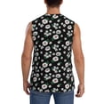 thumbnail image 4 of Lsque Daisies Flowers Print Men's Cotton Blend Sleeveless Muscle Shirts (S-3XL)- Moisture Wicking, Odor Protection, UPF 30+,XX-Large, 4 of 8