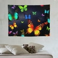 thumbnail image 4 of GOSMITH Colorful Butterfly Tapestry Wall Hanging Trippy Vintage Insect Butterflies on Black Background Wall Tapestry Fantasy Hippie Tapestry for Teen Bedroom Living Room Dorm Home Decor, 40x30 Inch, 4 of 7