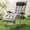 Gray, variant on Naipo Zero Gravity Chair, Folding Adjustable Indoor Outdoor Foldable Padded Lounge Chair Reclining Lounge Chair with Removable Cushion Headrest and Cup Holder, 353lbs Gray