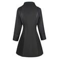 thumbnail image 4 of XUNKUSGA Women Gothic Steampunk Jacket Medieval Victorian Lace Trim Tailcoat Jacket Vintage Button Long Sleeve Turndown Collar Halloween Costume Jacket for Party,S, 4 of 6