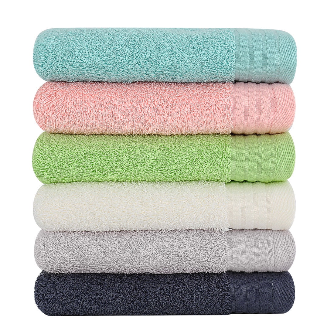 Unique Bargains Dishwashing Cleaning Microfiber Thick Absorbent Kitchen  Towels 12 x 12 6 Pcs Blue