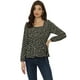 thumbnail image 1 of Blusa Floral Allegra K de Manga Larga Con Cuello Cuadrado Y Peplum Para Mujer Con Cinturón Negro M, 1 of 5