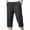 Black, variant on Mens Capris with Pockets Casual Summer Workout Athletic Pants Relaxed Fit Capri Pants