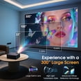 thumbnail image 5 of 5G WiFi Bluetooth Projector (Projector Screen Included), CEBORY Native 1080P 15000LM 4k Support Movie Projector, 300" Display Full HD Home Theater, 5 of 8