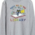 thumbnail image 3 of Pete The Cat - Meet Me At The Library - Men's Long Sleeve T-Shirt, 3 of 6