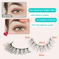 thumbnail image 3 of Natural Lashes Wispy Eyelashes Natural Look Short Lashes Pack 12mm Eyelashes C Curl False Lashes Thinner Band 3D Volume Fake Eyelashes 7 Pair Siligli, 3 of 15