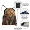 thumbnail image 3 of Naloa Majestic Cosmic Lion Drawstring Backpack String Bag Cinch Water Resistant for Gym Shopping Sport Yoga, 3 of 6